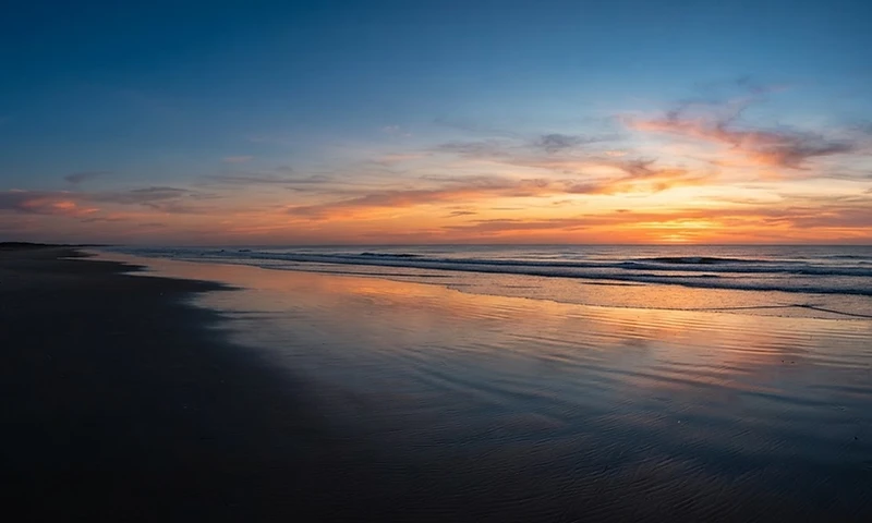 Pôr do sol no litoral sul