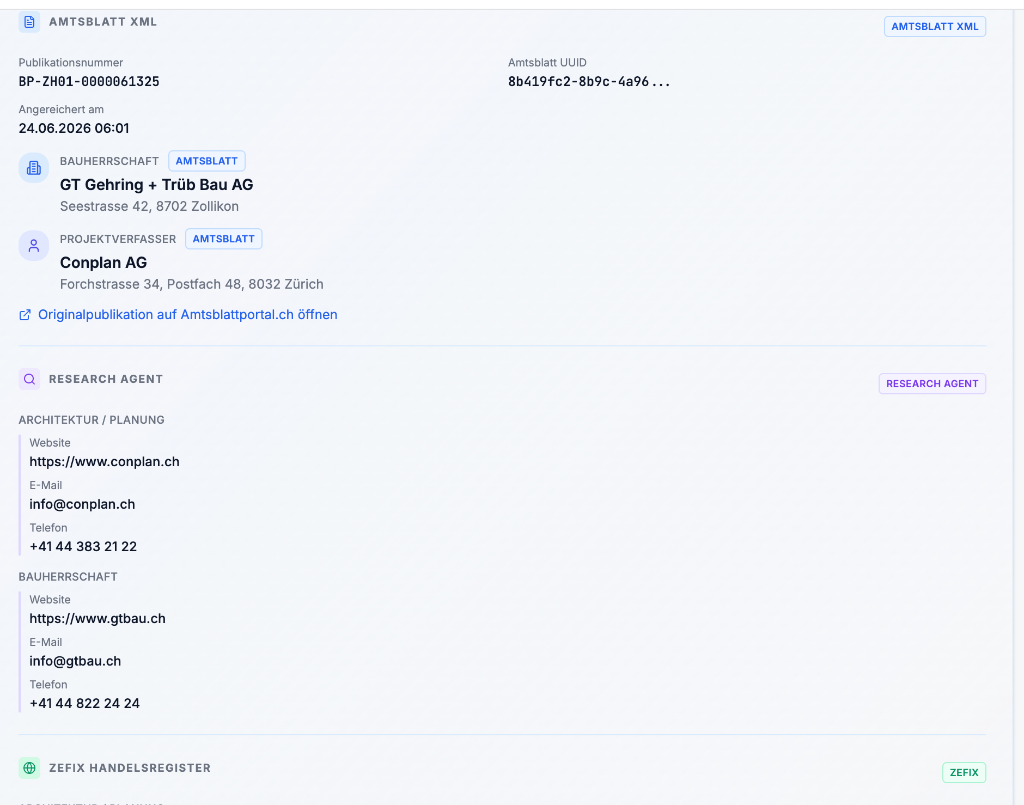 Amtsblatt XML & Research Agent