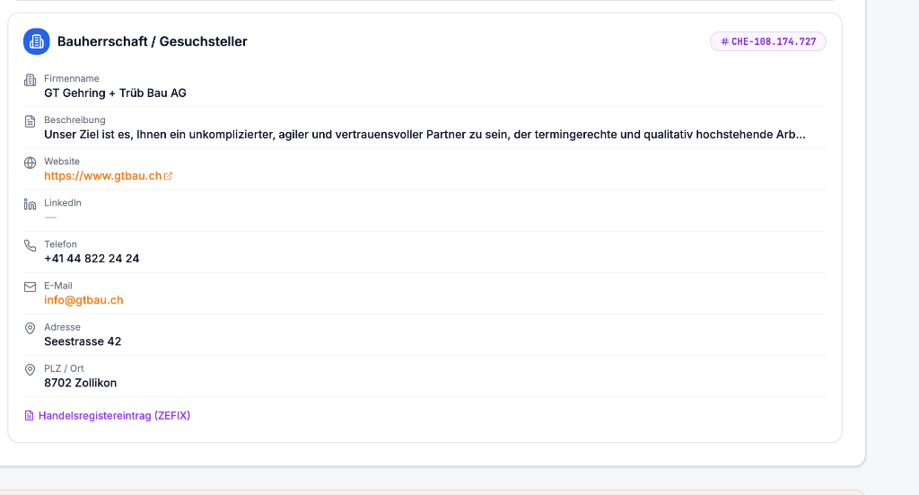 Company Intelligence Profil