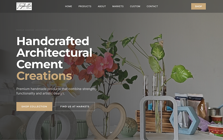 Taybella Crafters website preview