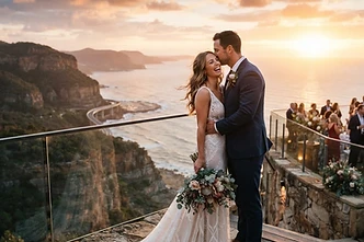 Lisa and Paul captured at their breathtaking Panorama House wedding overlooking the Sydney coastline