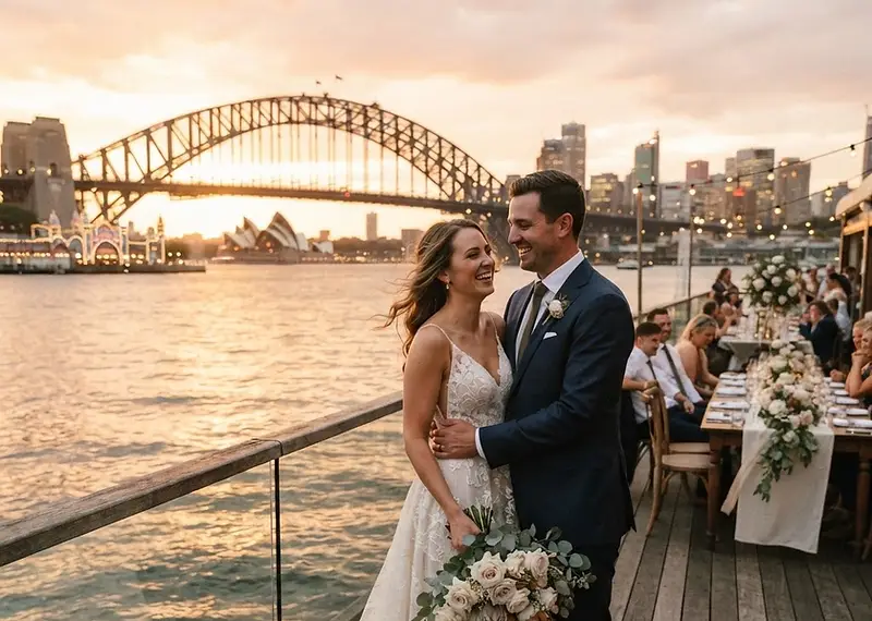 The stunning waterfront view from Sails on Lavender Bay wedding venue in Sydney Harbour