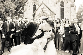 The historic 1880s chapel and lush landscaped gardens at Lords Estate in Seven Hills