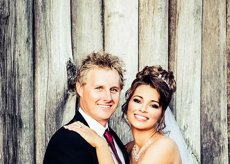 Cindy and Scott standing together during their romantic and enchanting Ottimo House wedding in Sydney