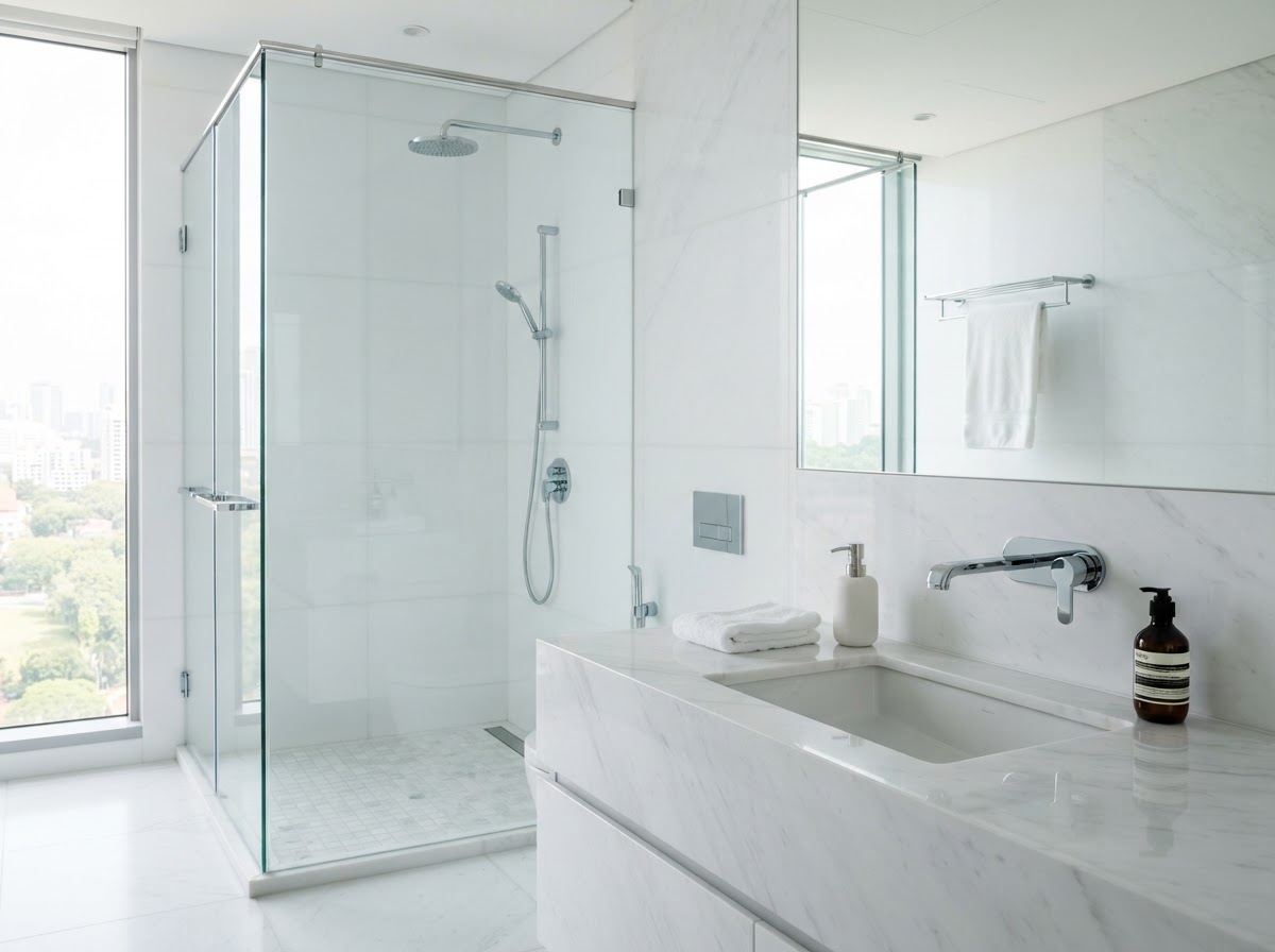 Condo Bathroom Deep Clean — Bukit Timah — after cleaning