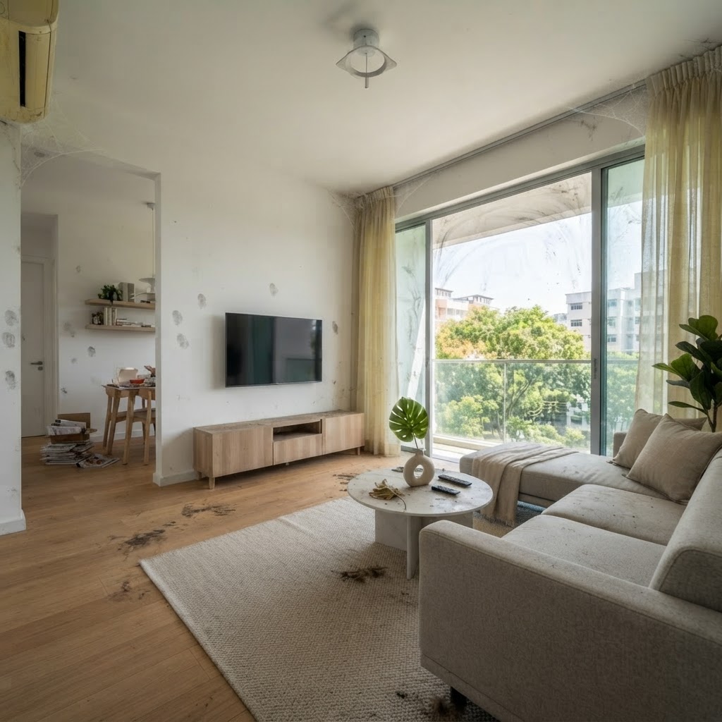4-Room HDB Move-Out — Ang Mo Kio — before cleaning