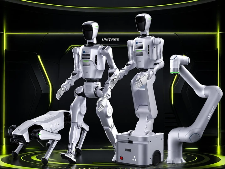 Unitree robotics fleet on a test platform