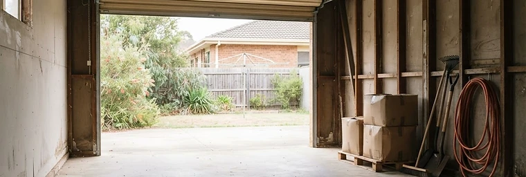 A cleared garage after a rubbish removal job in Wodonga