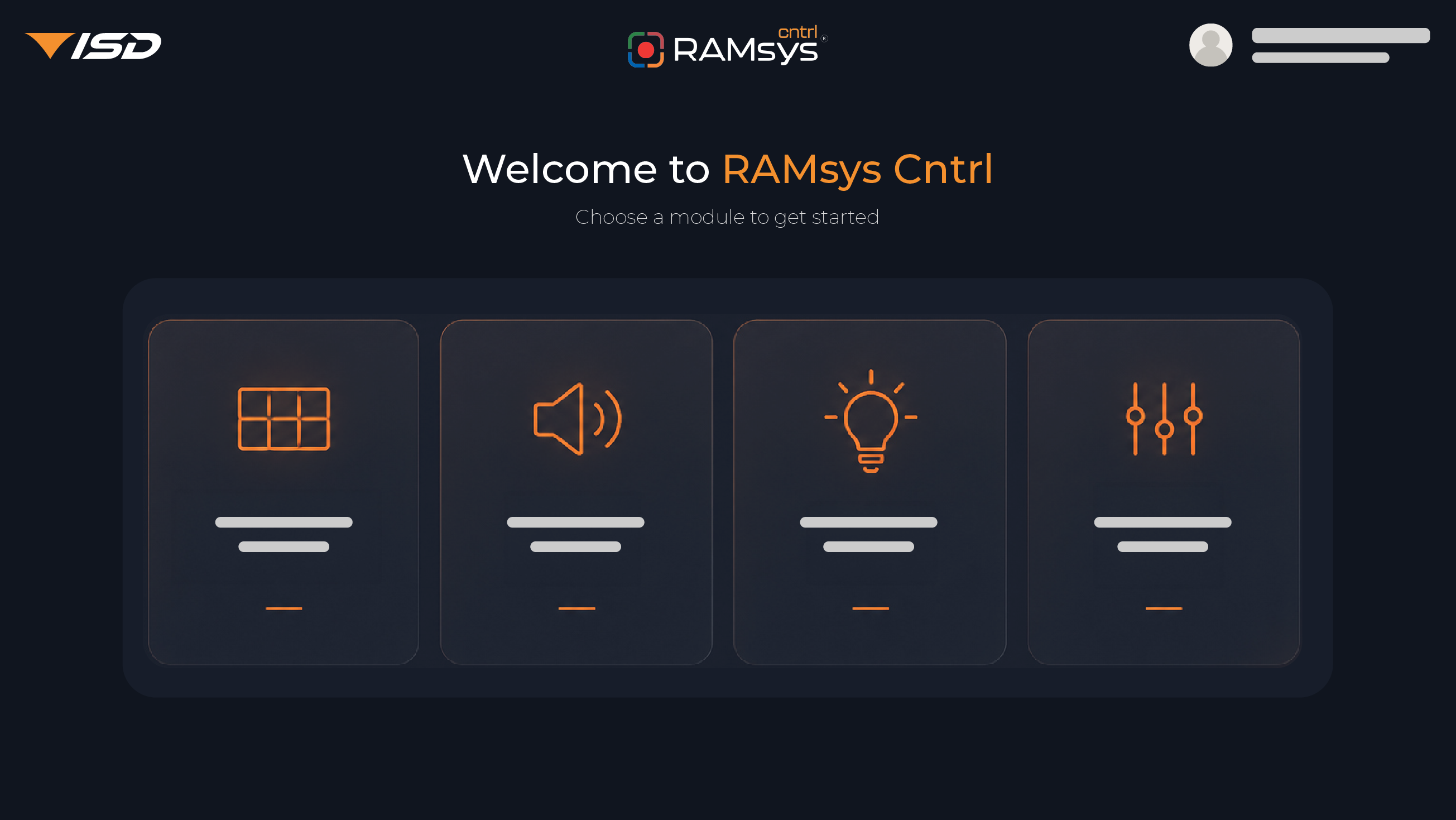 RAMsys CNTRL control and orchestration interface