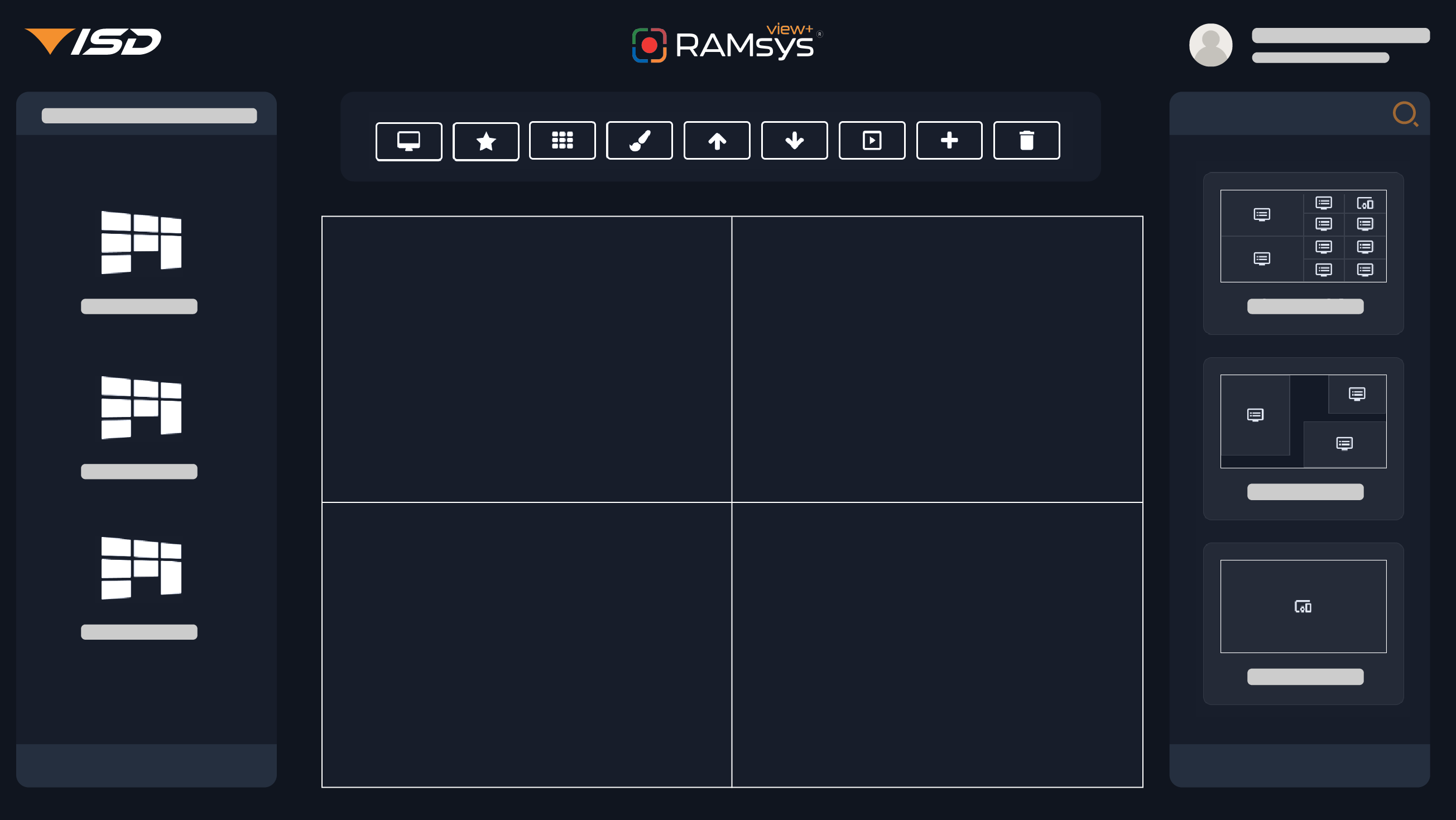 RAMsys View+ video wall management interface