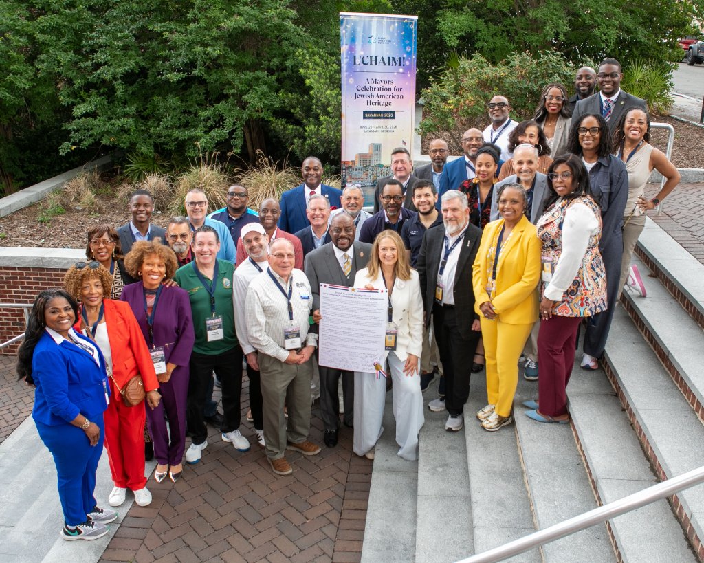 Scene from a previous Mayors Summit Against Antisemitism