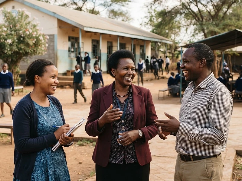 Kenyan school leaders collaborating