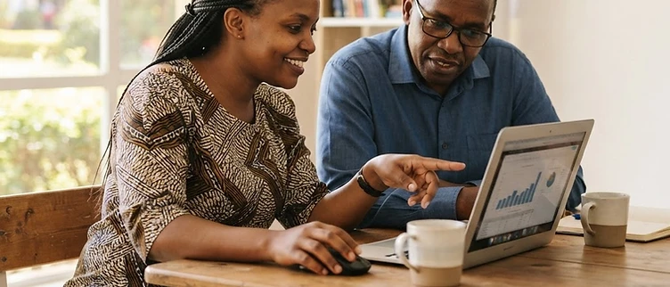 A Kenyan team collaborating on education work