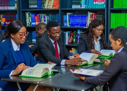Teacher leading a lesson in a Kenyan classroom