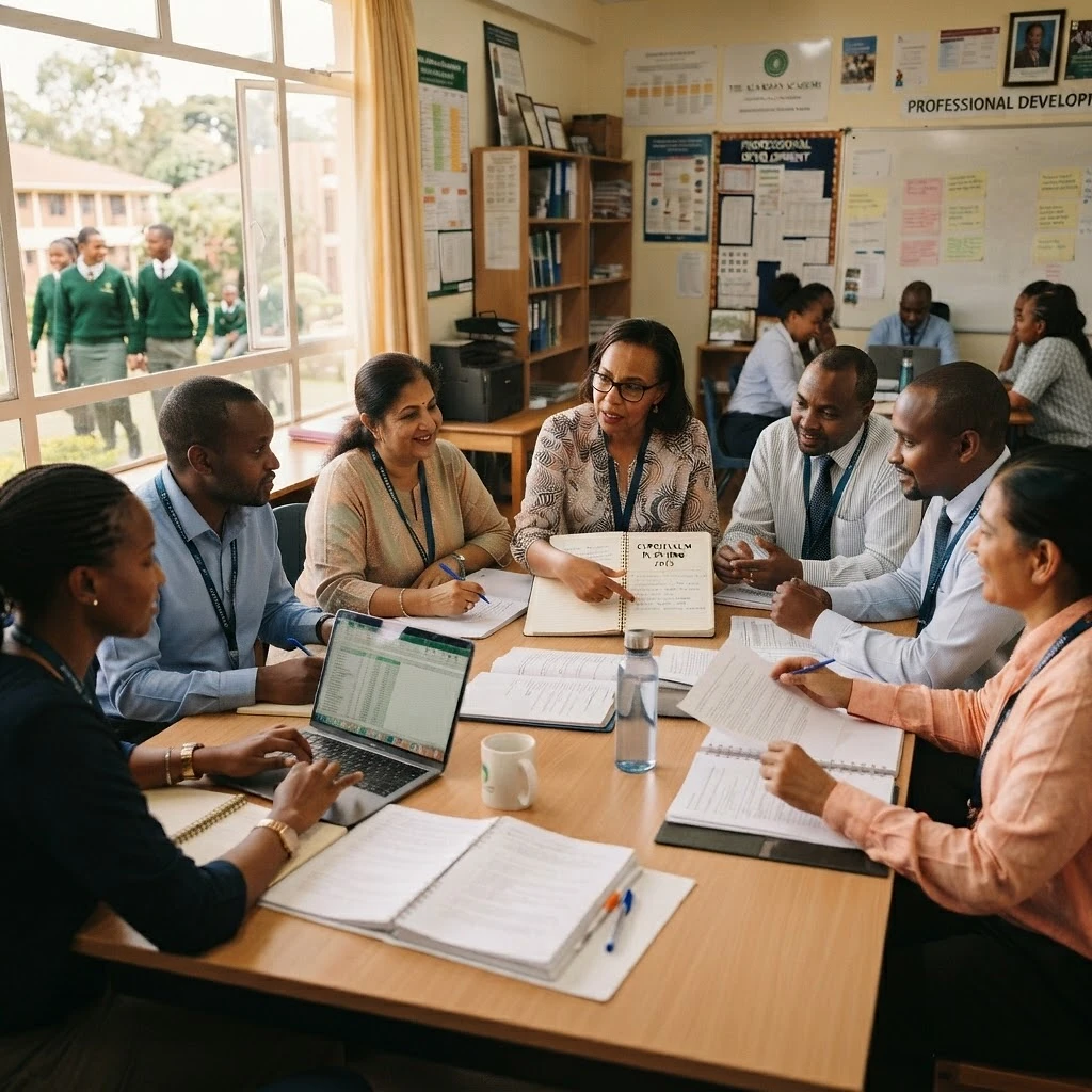 Kenyan teachers in discussion