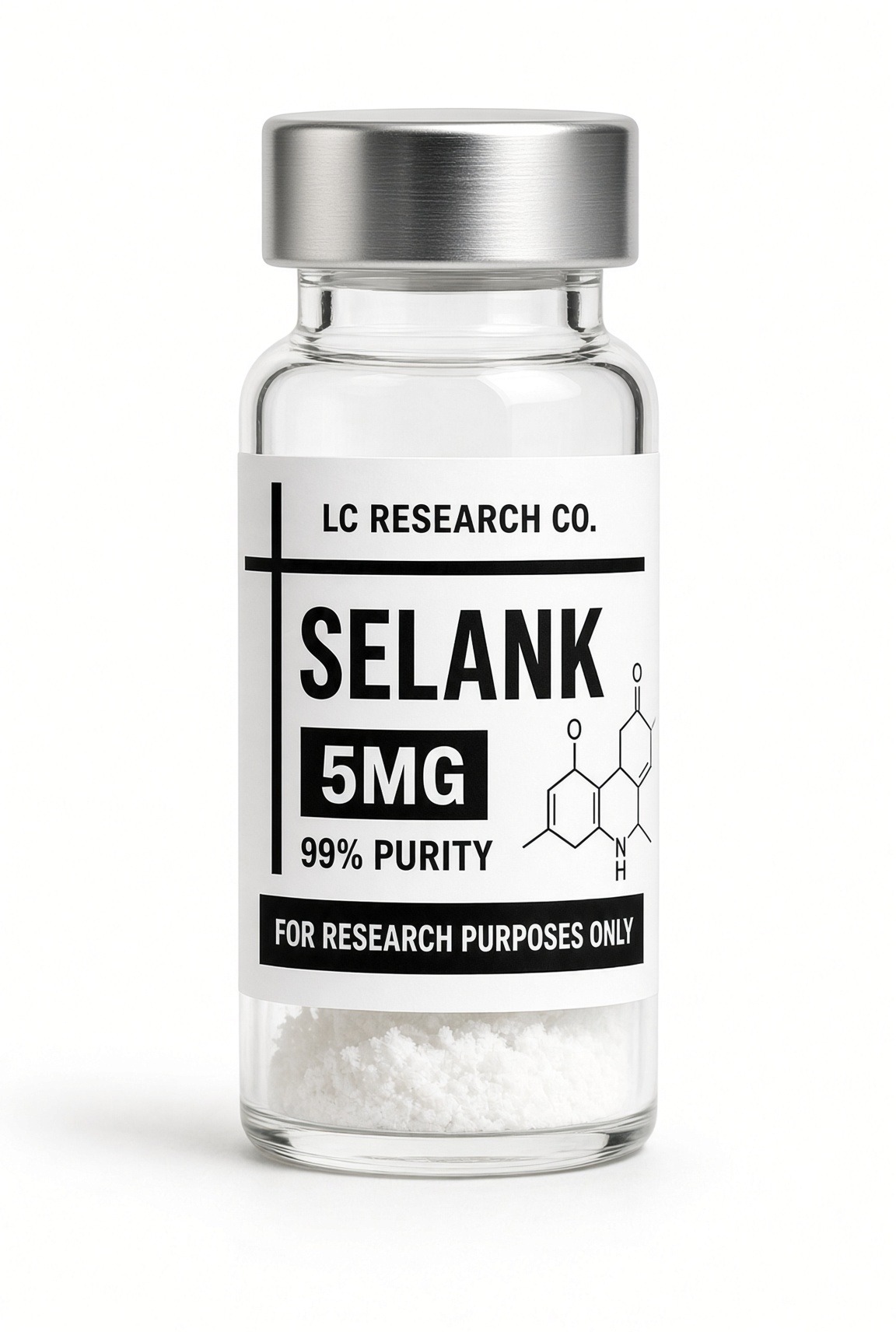 Selank research vial