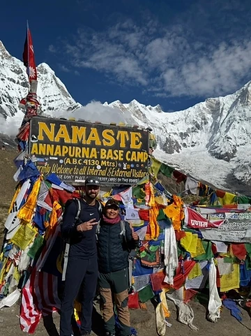 Annapurna Base Camp sign, 4130m, Nepal