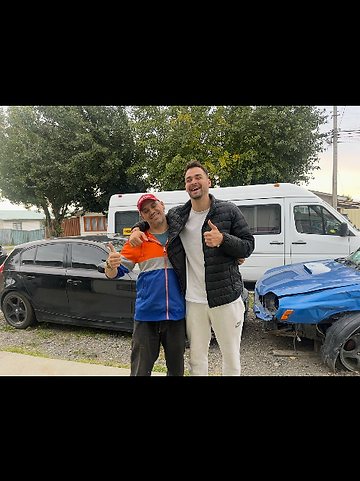 Two men giving thumbs up in Patagonia