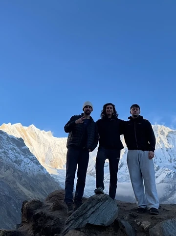Above the clouds in the Himalayas, Nepal