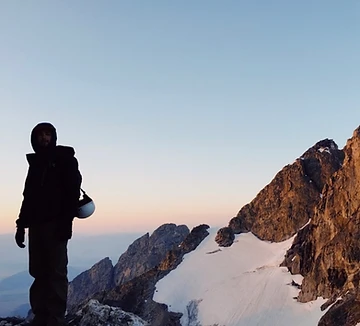 Summiting the Grand Teton at sunrise