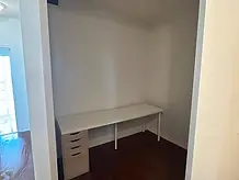 Clean condo den nook with fresh paint