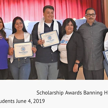 Scholarship Awards — Banning High, June 2019