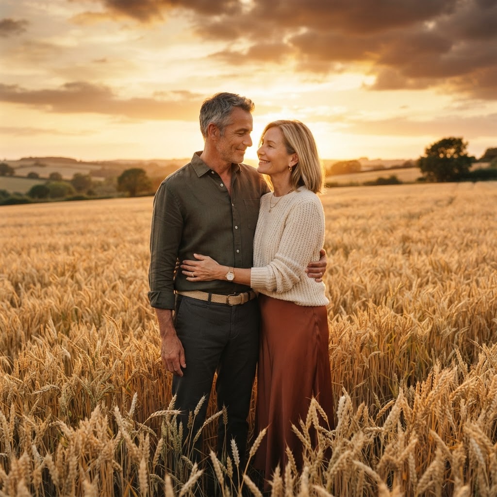 The YouthLab Blueprint — a couple standing together in a golden field at sunset