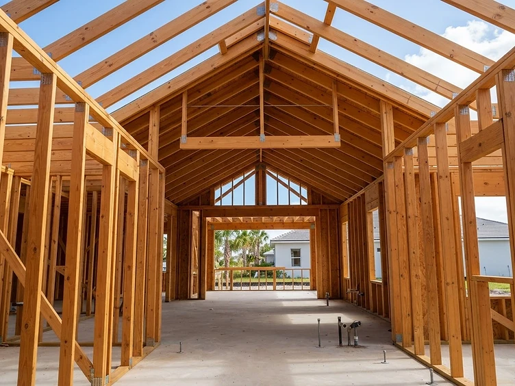 New construction framing stage
