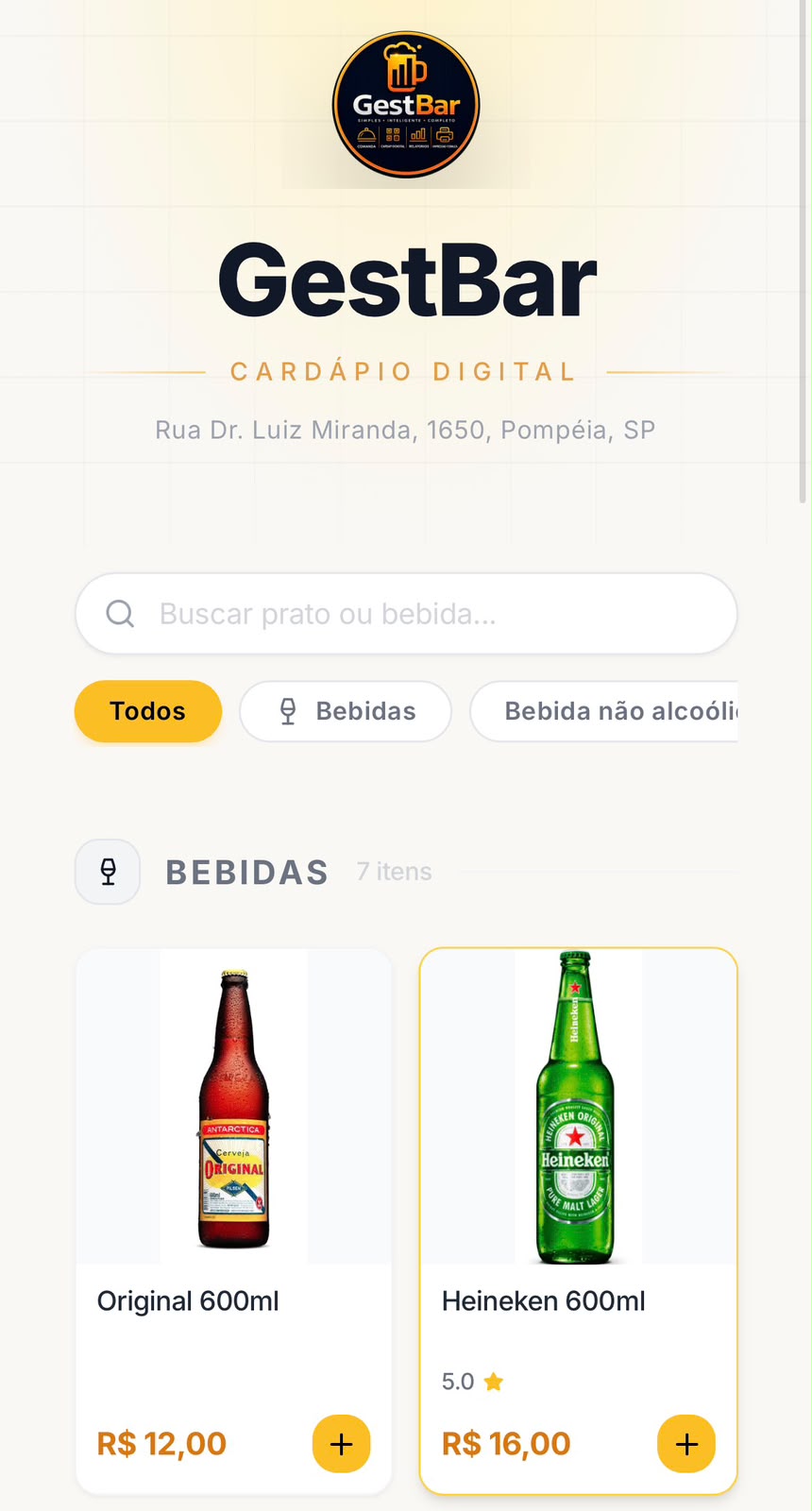 Cardápio Digital