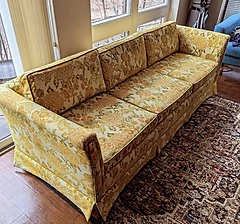 Vintage floral sofa delivered