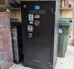 Liberty Safe gun safe delivered to garage