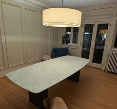 Marble top dining table delivered at night