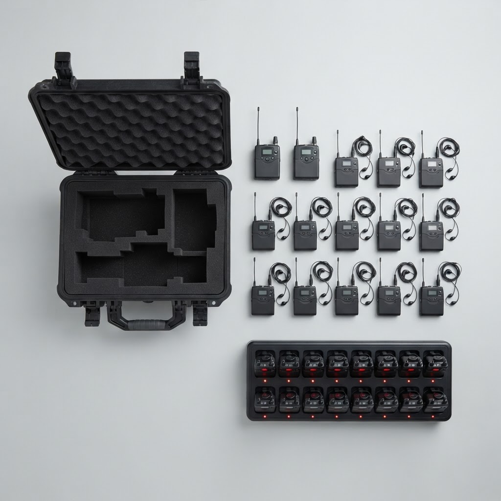 Portable 20-Receiver Dual-Transmitter Whisper Kit