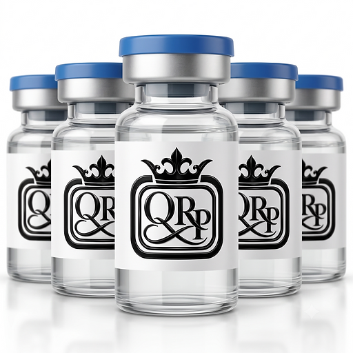 Premium research peptide vial from Quantum Research Peptides, HPLC-verified for laboratory investigation