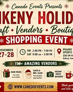 Ankeny's Holiday Craft, Vendors, Boutiques and More Shopping Extravaganza
