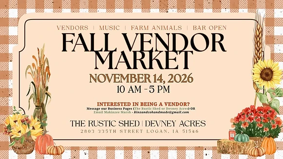 Fall Vendor Market | The Rustic Shed
