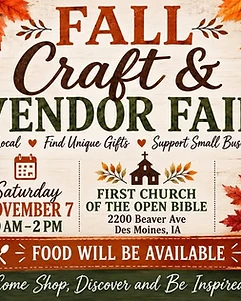 First Church Fall Craft & Vendor Fair