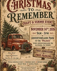 Sisters’ “Christmas To Remember” Craft & Vendor Event