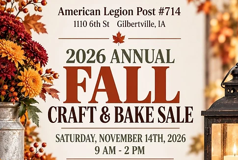 2026 Annual Fall Craft & Bake Sale