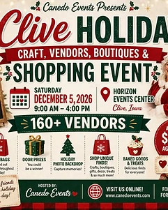 Clive's Holiday Craft, Vendors, Boutiques and More Shopping Event