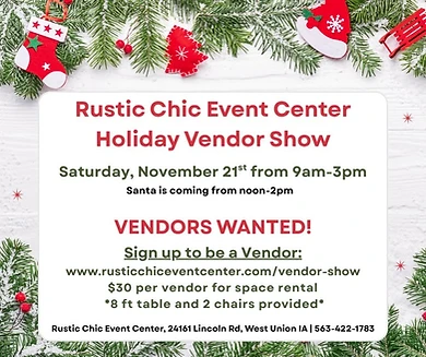 Holiday Vendor Show: November 21st!