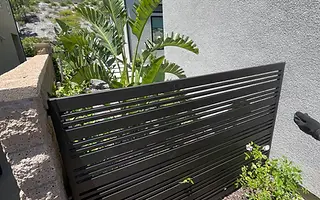 Cedar privacy fence completed at a Porter Ranch home