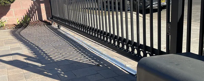 Horizontal wood fence with metal posts completed in Playa Vista
