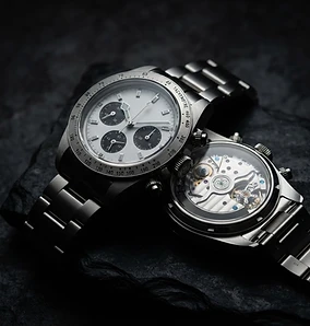 A chronograph watch with sub-dials