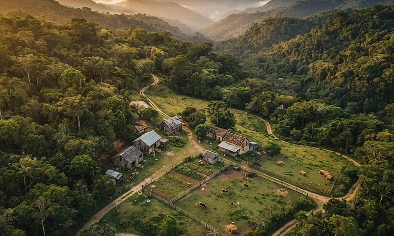 Vista aérea do Parque Floresta Alta