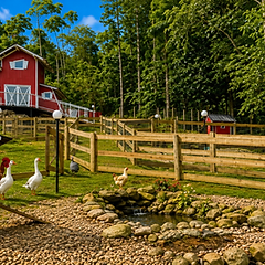Fazendinha do Parque Floresta Alta, com os animais da roça