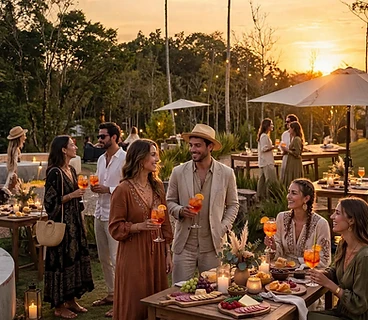 Gastronomia ao pôr do sol