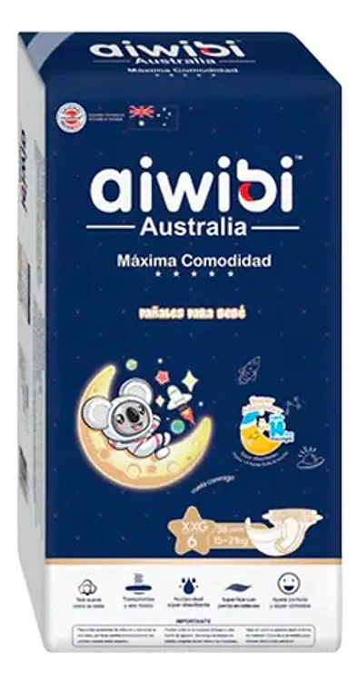 Pañal Aiwibi Máxima Comodidad Dulce Noche XXG