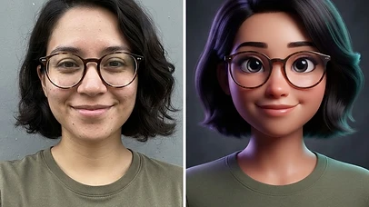 Woman — photo transformed into an AI avatar