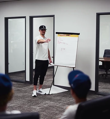 Coaching notes on a flipchart during a Fortis session